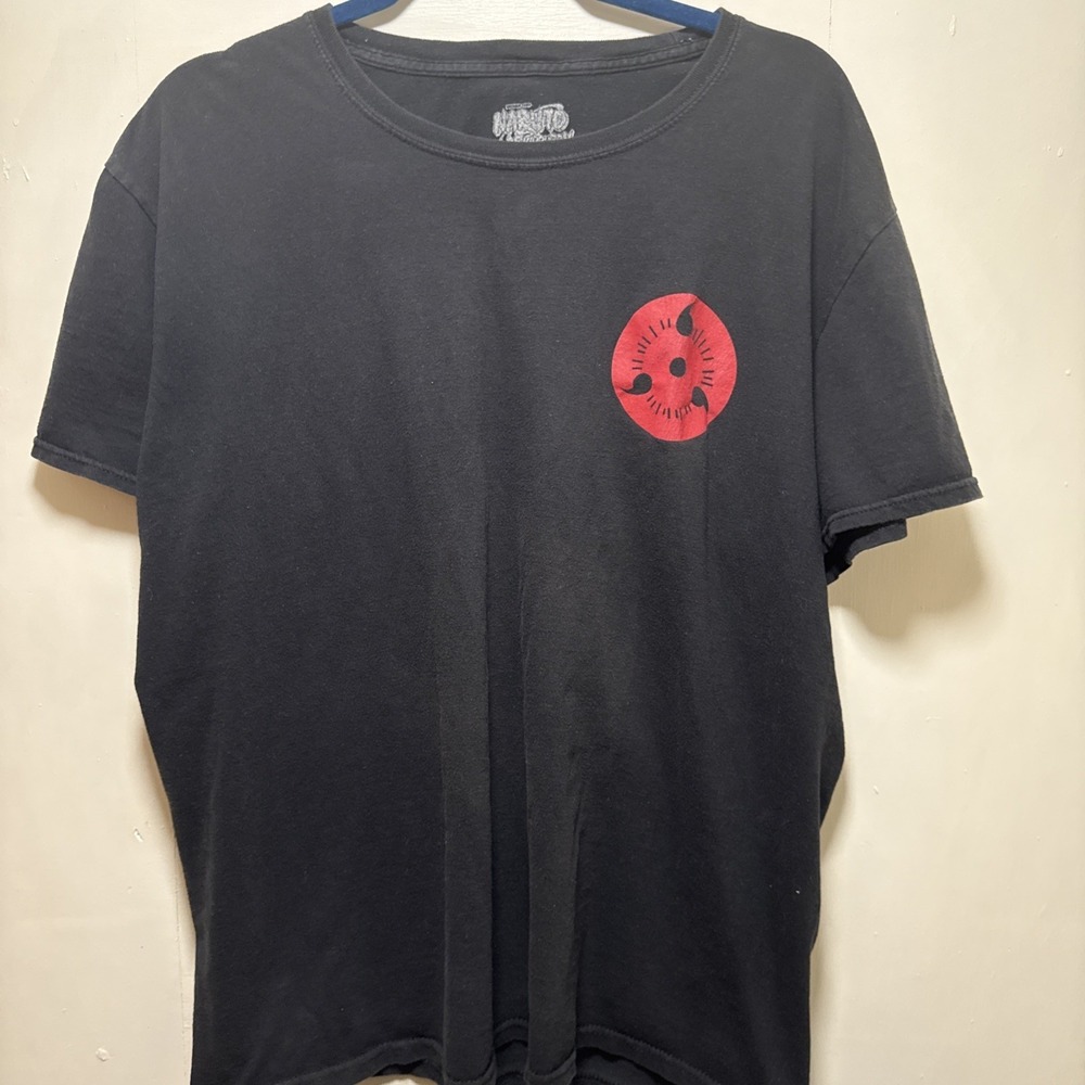 Vintage Naruto Shippiden Men's Xl Black Tee Shirt Y2K